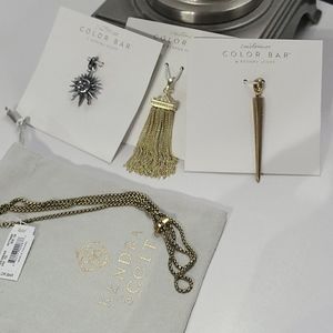 Kendra Scott Sun, Tassel Charm Necklace Mix Metal